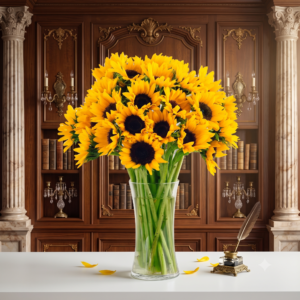 sunflowers in vase