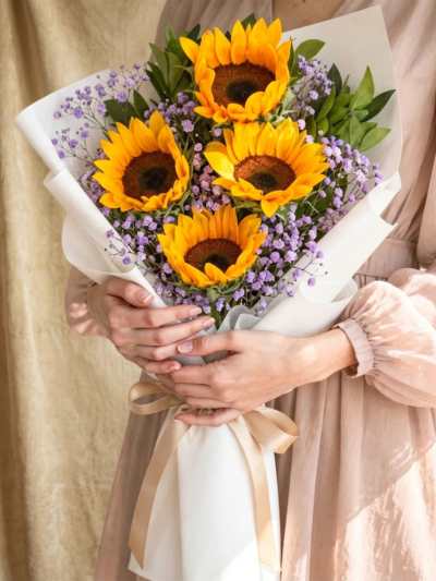 sunny elegance sunflower bouquet