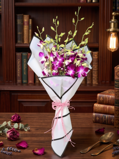 Royal Purple Orchids Signature Bouquet