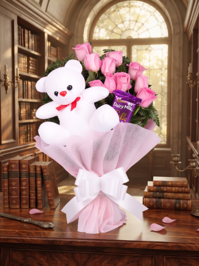 Wonderful Pink Roses Display