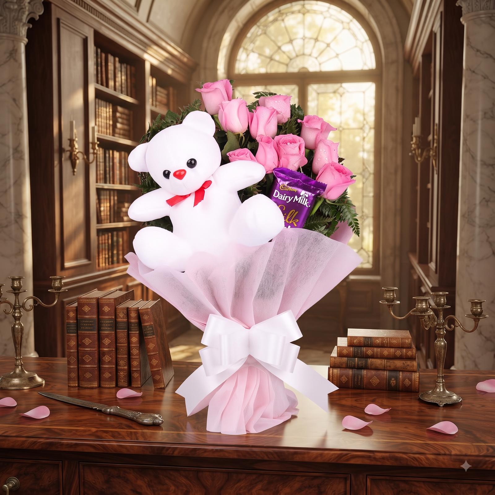 Wonderful Pink Roses Display